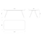 Mesa de jantar de qualidade com tampo em madeira de freixo fabricada na Itália - Ulma Viadurini