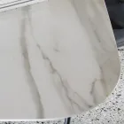 Mesa de Jantar Elíptica em Aço e Cerâmica Polida Florim - Gelsino Viadurini