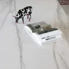 Mesa de Jantar Elíptica em Cerâmica e Alumínio - Yamir Viadurini