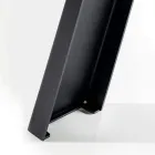 Mesa de Jantar Fixa Base Metálica e Tampo Folheado a Carvalho - Termoli Viadurini