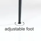 Mesa de Jantar em Aço com Tampo em Mdf e Acabamento em Carvalho - Gherardo Viadurini