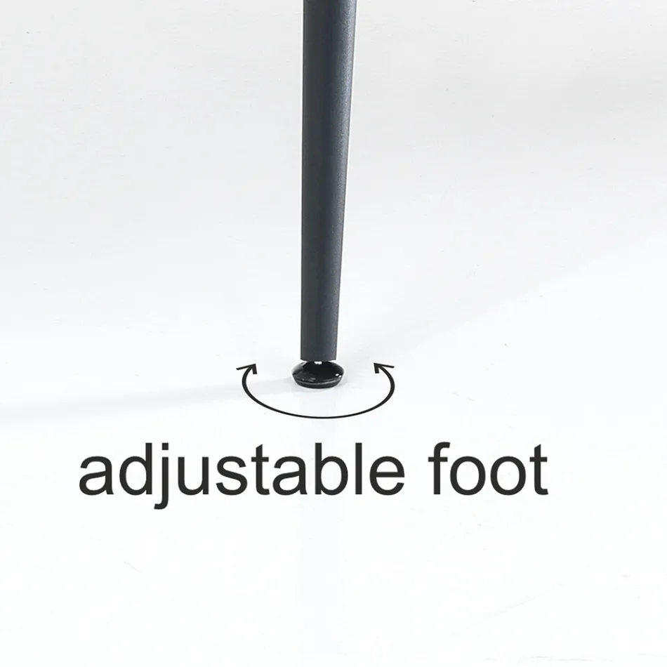 Mesa de Jantar em Aço com Tampo em Mdf e Acabamento em Carvalho - Gherardo Viadurini