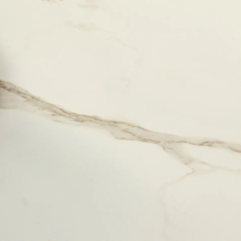 Mesa de Jantar em Cerâmica 3mm e Base Metálica Fabricada na Itália - Peônia Viadurini