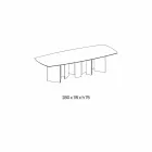 Mesa de jantar de cerâmica e base de vidro extraleve fabricada na Itália - aleatória Viadurini