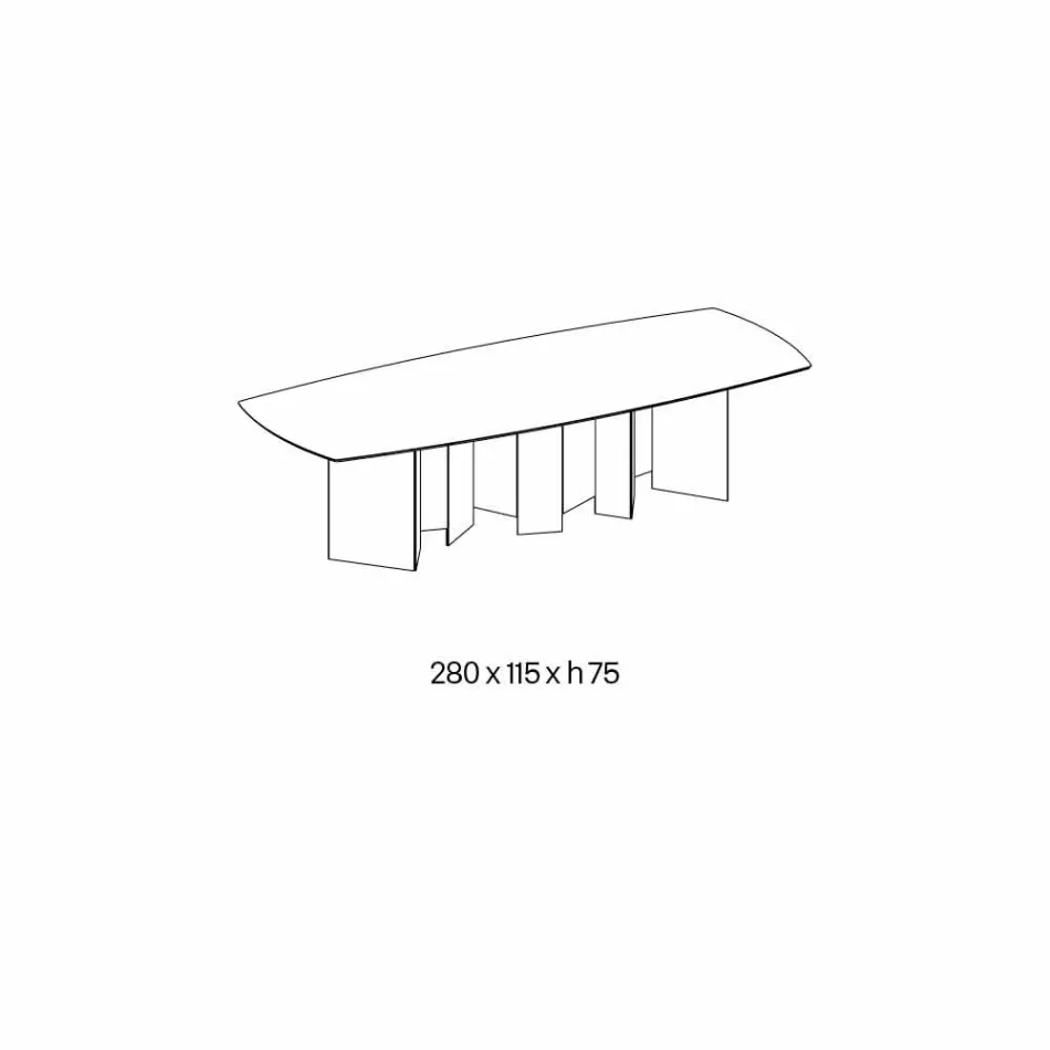 Mesa de jantar de cerâmica e base de vidro extraleve fabricada na Itália - aleatória Viadurini