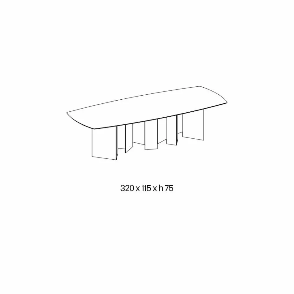Mesa de jantar de cerâmica e base de vidro extraleve fabricada na Itália - aleatória Viadurini