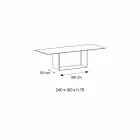 Mesa de jantar Emperador em cerâmica e metal bronze fabricada na Itália - marrom escuro Viadurini