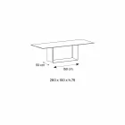 Mesa de jantar Emperador em cerâmica e metal bronze fabricada na Itália - marrom escuro Viadurini