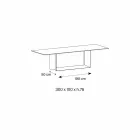 Mesa de jantar Emperador em cerâmica e metal bronze fabricada na Itália - marrom escuro Viadurini