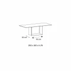 Mesa de jantar Emperador em cerâmica e metal bronze fabricada na Itália - marrom escuro Viadurini