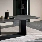 Mesa de jantar em cerâmica antracite Savoy Stone Made in Italy - Dark Brown Viadurini