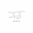 Mesa de jantar em cerâmica antracite Savoy Stone Made in Italy - Dark Brown Viadurini