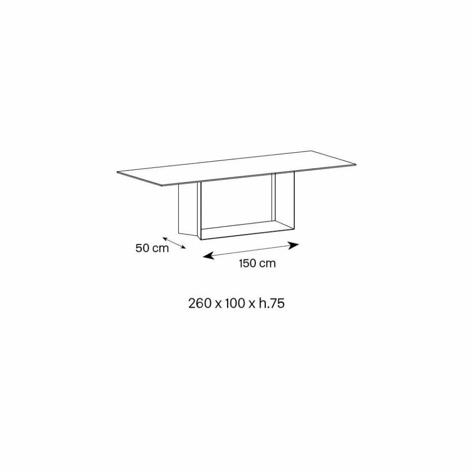 Mesa de jantar em cerâmica antracite Savoy Stone Made in Italy - Dark Brown Viadurini