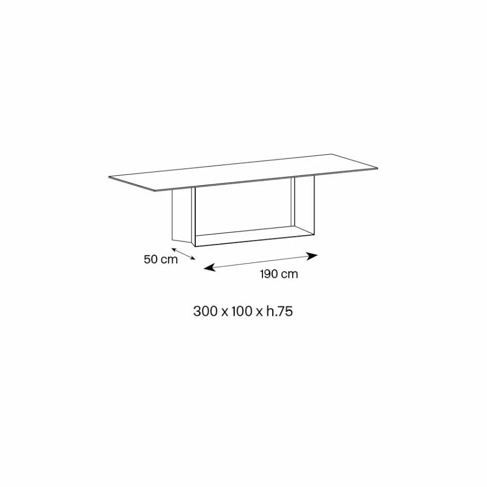 Mesa de jantar em cerâmica antracite Savoy Stone Made in Italy - Dark Brown Viadurini