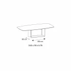 Mesa de jantar em cerâmica antracite Savoy Stone Made in Italy - Dark Brown Viadurini