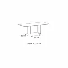 Mesa de jantar em cerâmica antracite Savoy Stone Made in Italy - Dark Brown Viadurini