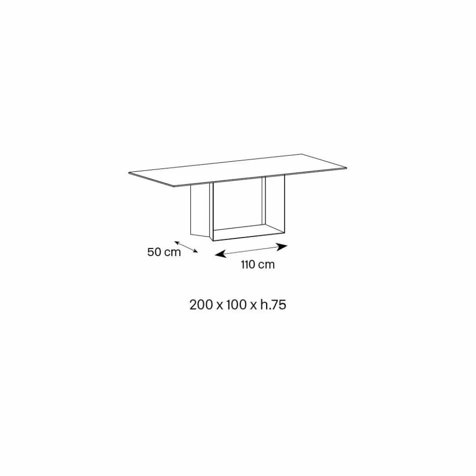 Mesa de jantar em cerâmica antracite Savoy Stone Made in Italy - Dark Brown Viadurini