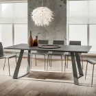 Mesa de jantar luxuosa Fenix e metal fabricada na Itália - Pinóquio Viadurini