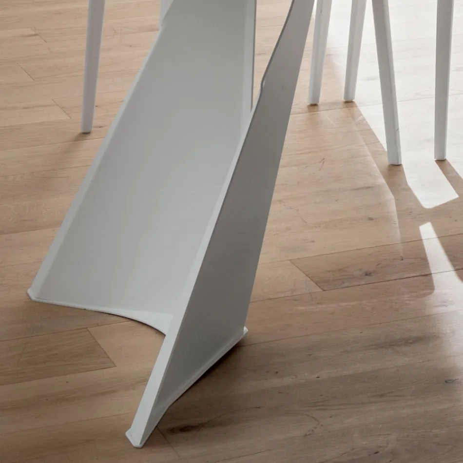 Mesa de Jantar em Fenix e Metal Pintado Made in Italy - Dotto Viadurini