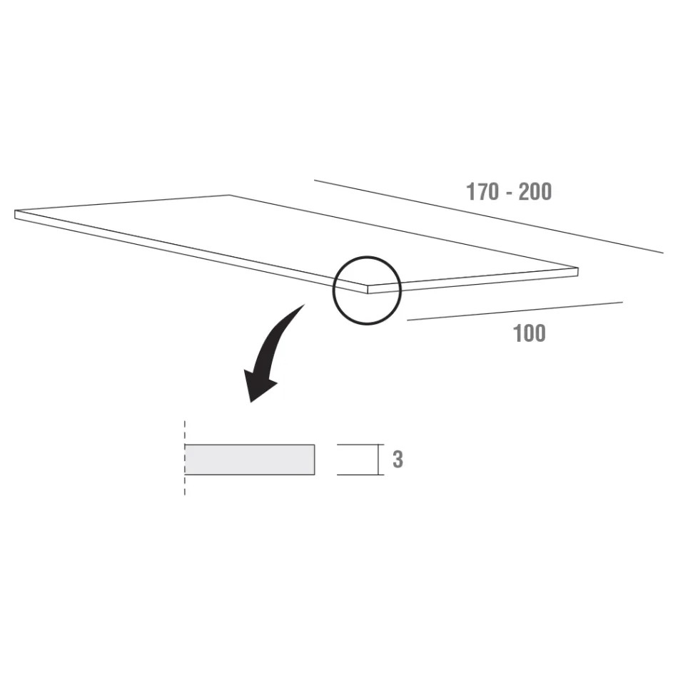 Mesa de Jantar em Fenix e Metal Pintado Made in Italy - Dotto Viadurini