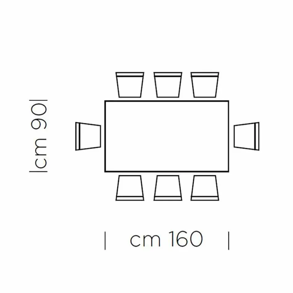 Mesa de Jantar em Fenix Cinza e Aço Lacado Fabricado na Itália - Settimmio Viadurini