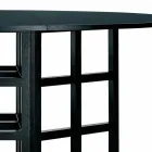 Mesa de jantar de cinza pintada de preto fabricada na Itália - Sabatino Viadurini