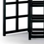 Mesa de jantar de cinza pintada de preto fabricada na Itália - Sabatino Viadurini