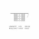 Mesa de jantar de cinza pintada de preto fabricada na Itália - Sabatino Viadurini