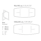 Mesa de jantar em grés porcelânico e metal made in Italy - Emilio Viadurini