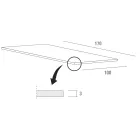 Mesa de jantar HPL com base de metal fabricada na Itália, preciosa - Carlino Viadurini