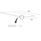 Mesa de Jantar HPl com Base de Metal Fabricada na Itália, Preciosa - Carlino Viadurini