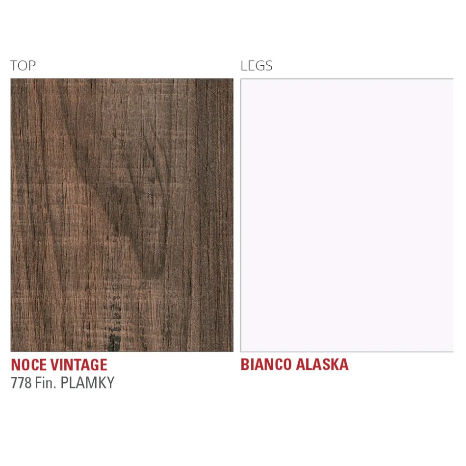 Mesa de jantar HPL com base de metal fabricada na Itália, preciosa - Carlino Viadurini