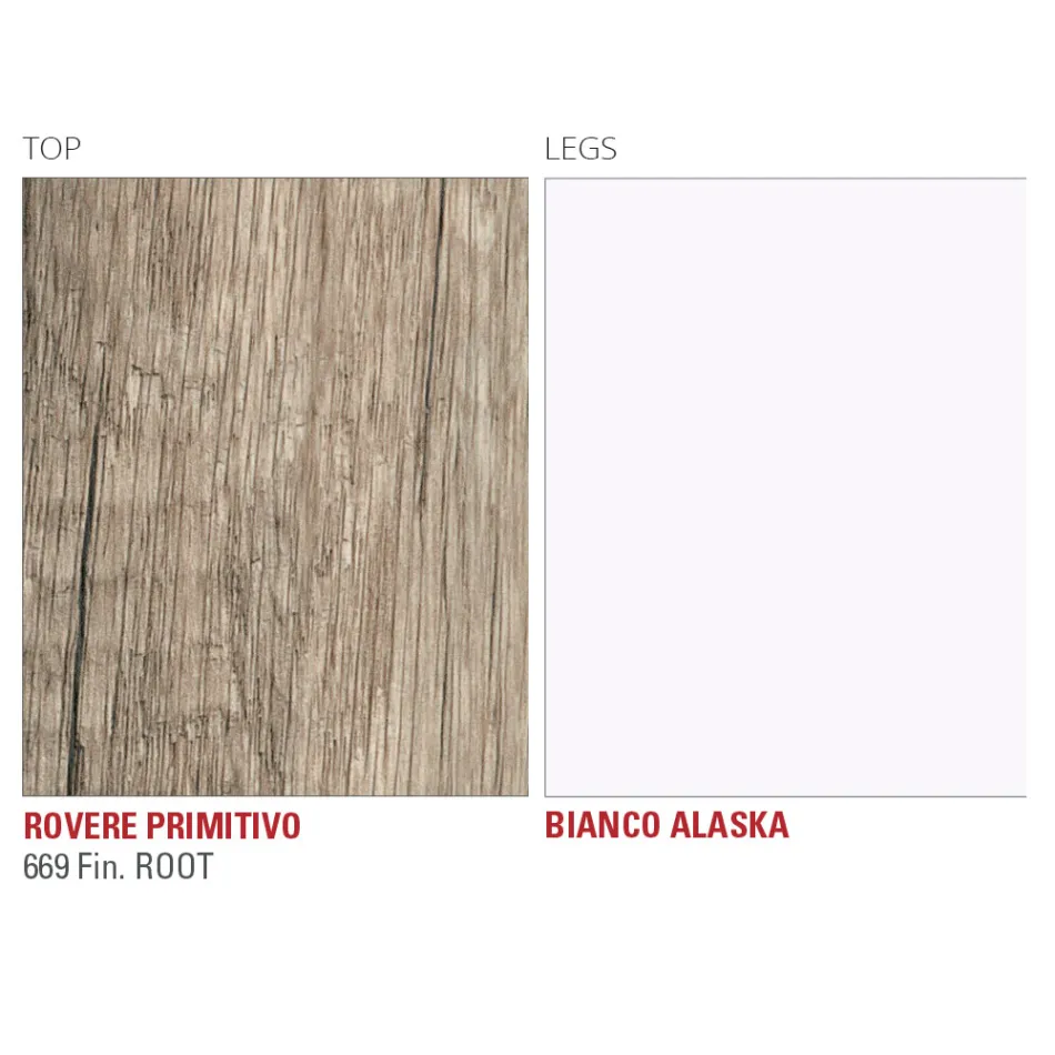 Mesa de jantar HPL com base de metal fabricada na Itália, preciosa - Carlino Viadurini