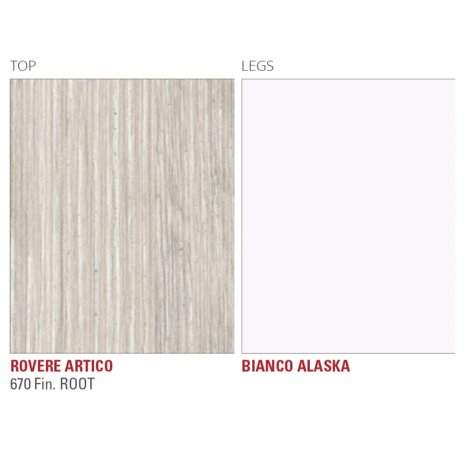 Mesa de jantar HPL com base de metal fabricada na Itália, preciosa - Carlino Viadurini