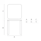 Mesa de Jantar Hpl com Pés de Polietileno Made in Italy - Glen Viadurini