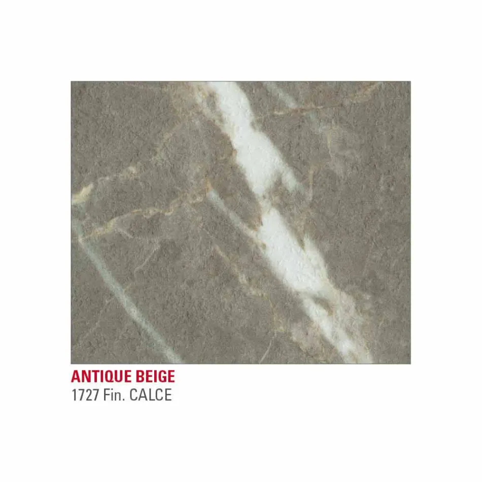 Mesa de Jantar em Hpl Marble Effect e Lacquered Metal Made in Italy - Júpiter Viadurini