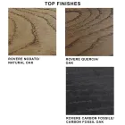 Mesa de Jantar em Folheado e Aço Martelado Fabricado na Itália - Strappo Viadurini