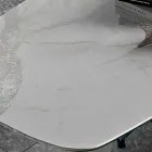 Mesa de Jantar em Hipermármore e Aço Fabricado na Itália, Alta Qualidade - Ezzellino Viadurini