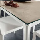 Mesa de Jantar em Laminam com Estrutura de Alumínio Fabricado na Itália - Baviera Viadurini