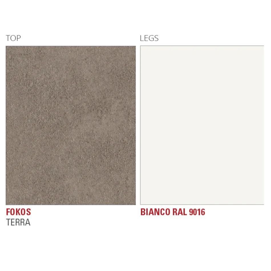 Mesa de Jantar em Laminam com Estrutura de Alumínio Fabricado na Itália - Baviera Viadurini