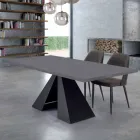 Mesa de Jantar em Laminado HPL e Aço de Alta Qualidade Fabricado na Itália - Dálmata Viadurini