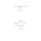 Mesa de Jantar em Laminado HPL e Aço de Alta Qualidade Fabricado na Itália - Dálmata Viadurini