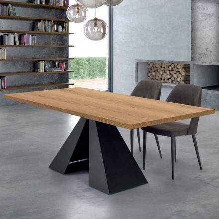 Mesa de Jantar em Laminado HPL e Aço de Alta Qualidade Fabricado na Itália - Dálmata Viadurini