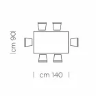 Mesa de Jantar em Laminado HPL e Aço Fino Made in Italy - Settimmio Viadurini