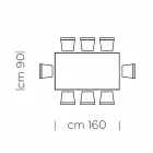 Mesa de Jantar em Laminado HPL e Aço Fino Made in Italy - Settimmio Viadurini