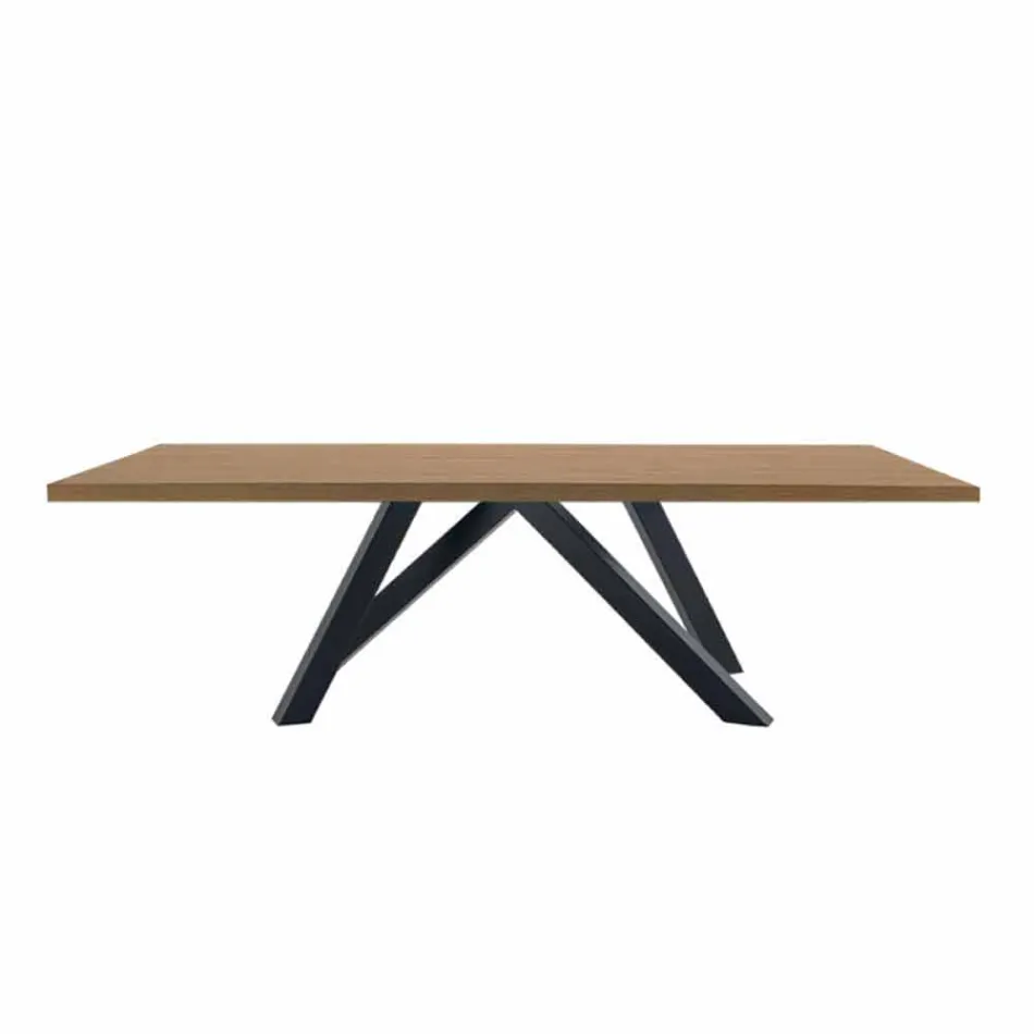 Mesa de Jantar em Laminado HPL e Aço Fino Made in Italy - Settimmio Viadurini