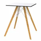 Mesa de jantar Square Design Wood e Hpl, 4 peças - Faz Wood by Vondom Viadurini