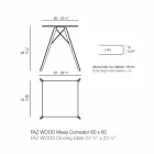Mesa de jantar Square Design Wood e Hpl, 4 peças - Faz Wood by Vondom Viadurini