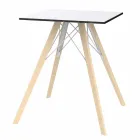 Mesa de jantar Square Design Wood e Hpl, 4 peças - Faz Wood by Vondom Viadurini