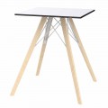 Mesa de jantar Square Design Wood e Hpl, 4 peças - Faz Wood by Vondom